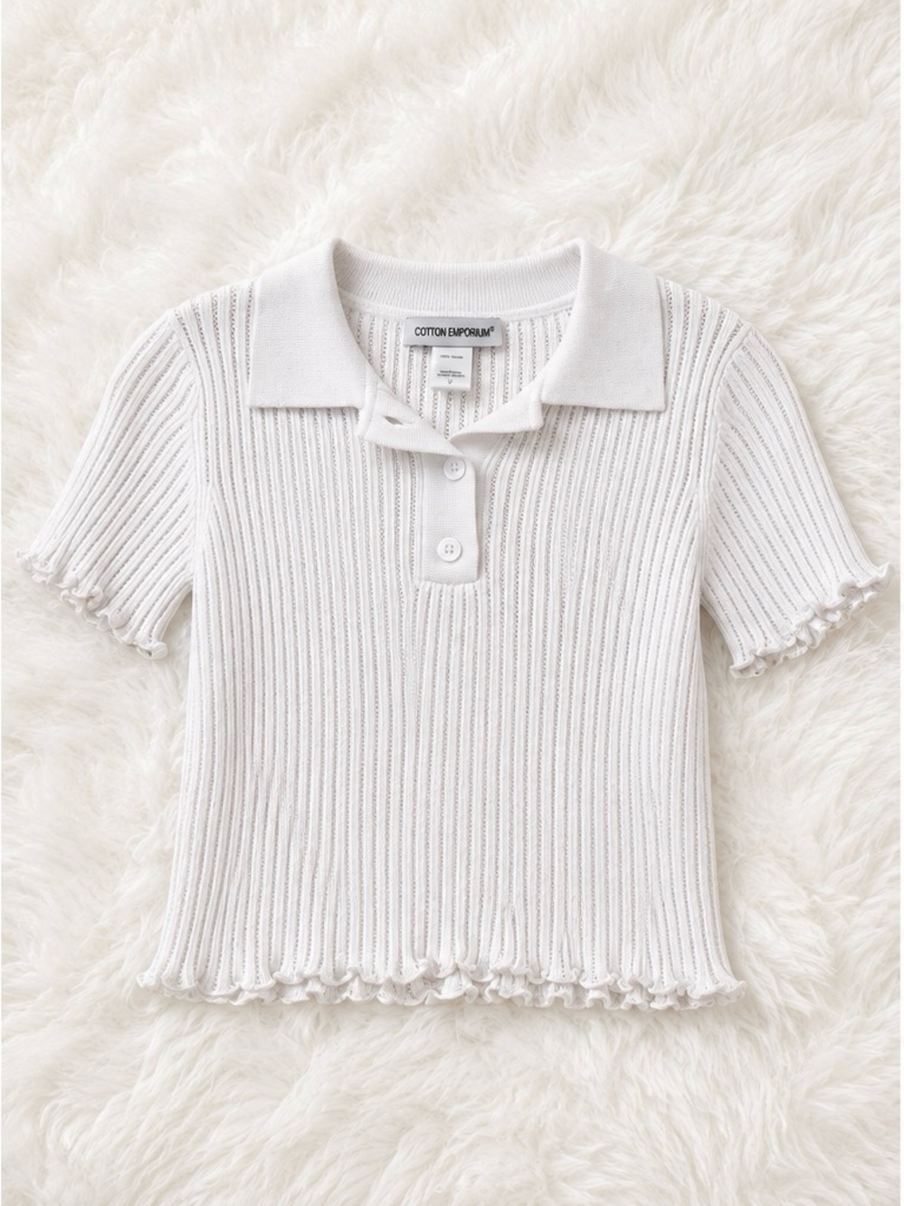 Cotton Emporium White CropTop